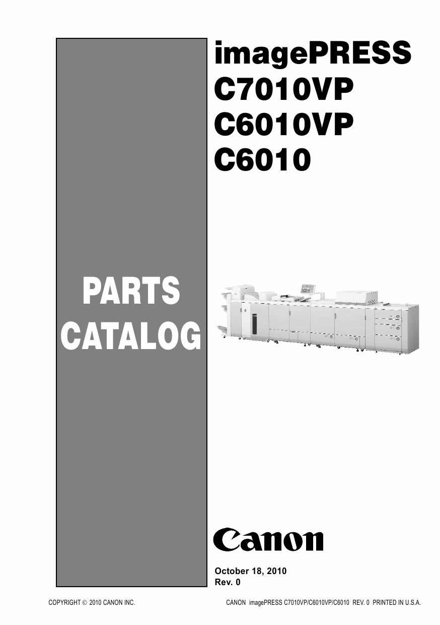 CANON imagePRESS C6010 C6010VP C7010VP Parts Manual PDF download-1